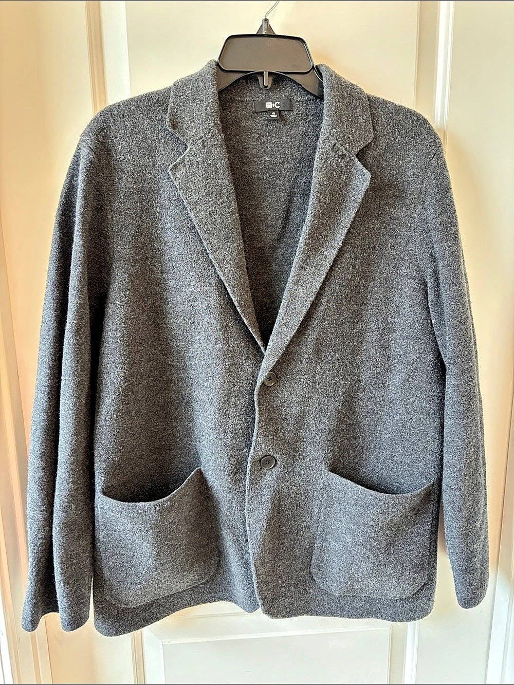UNIQLO C Knitted Jacket Gray Wool-Blend Style Jacket Size XS